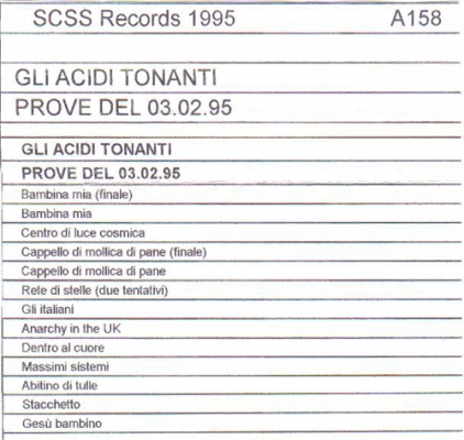 a158 gli acidi tonanti: prove del 03-02-95 1995 a158 gli acidi tonanti: prove del 03-02-95 1995